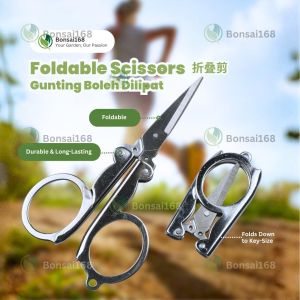 Bonsai168 Foldable Scissors 3CR13 Stainless Steel Portable Travel Pocket Scissors