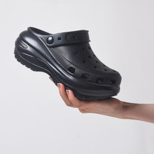 รองเท้าหัวโตเสริมส้น ผู้หญิง ส้นสูง 6cm. วัสดุ EVA น้ำหนักเบา มีรูระบายอากาศและสายรัดส้น พื้นมีปุ่มกันลื่น แมทซ์ได้ทุกลุค #sy190