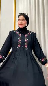 MIDI DRESS BORDIR TERBESELER 2022 / MIDI DRESS RENDA BUNGA