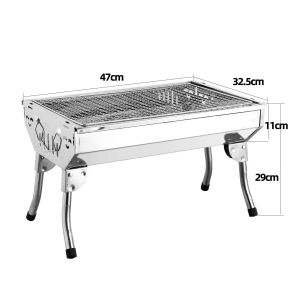 LZD  Barbecue Oven Outdoor Stainless Steel Barbecue Grill Carbon Oven Portable Folding Grill Oven Barbecue Supplies