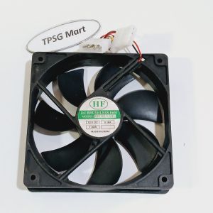 Quạt 12Cm dày 2.5Cm / Điện áp DC 12V (Màu Đen - Fan Case)