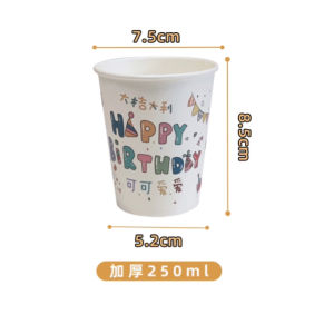 [High-Grade] Disposable Birthday Party Cups and Bowls – Perfect for Birthdays (250ml & 500ml)