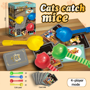 Childrens Tabletop Game Mouse Cat Catching Attention Concentration Training Board Game Parent Child Interaction Multi Player Battle