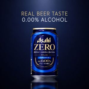 Asahi Zero Non Alcoholic Beer 350ml | 0.00% Alcohol | Authentic Japanese Beer Flavor | Japan Imported Can