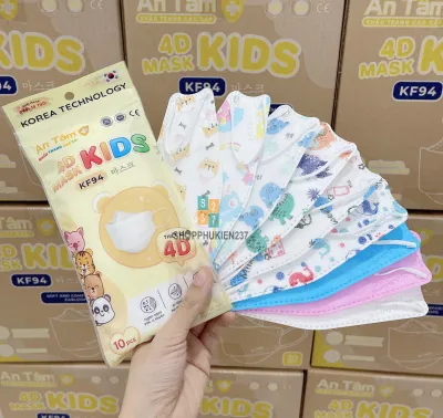 Combo 50 Cái Khẩu Trang Y Tế cho Bé Kf94 An Tâm (6 - 12 Tuổi)