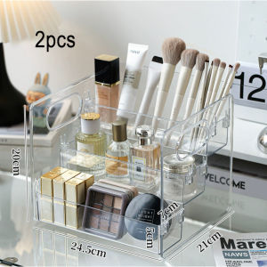 CLARIWIDE 3-Tier Clear Makeup Organiser/ Transparent Perfume Nail Polish Eyeshadow Multi-Functional Organiser (JBox)