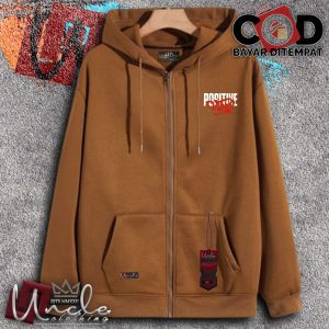 Hoodie Zipper Resleting Size M L XL XXL {Pria & Wanita} Hodie Pria Distro Sweater Reslleting Abu Tua Positive Vibes
