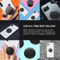 PopSockets Black PopGrip | ที่จับโทรศัพท์พรีเมี่ยม | ที่วางโทรศัพท์ที่ดีที่สุดและเหมือนกับที่ยึดแหวนโทรศัพท์ | รองรับการวางโทรศัพท์ตั้งโต๊ะและการติดตั้งโทรศัพท์ในรถยนต์ | ที่ยึดโทรศัพท์มือถือที่วางโทรศัพท์และที่จับโทรศัพท์เซลล์สำหรับทุกยี่ห้อ. 