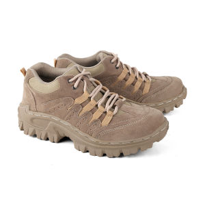 Catenzo X Raindoz - Sepatu Hiking Pria Krem RJT 020 [FREE GIFT] - Kulit Suede, Ukuran 38-43, Berat 500 Gram - Beli Sekarang!