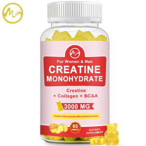 Creatine Gummies Creatine Monohydrate Gummy for Muscle Gain More Strength Energy Boost Muscle Builder Faster Recovery-Pineapple Flavor