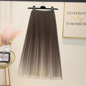 Rok Tutu Panjang Dewasa Gradasi Kombinasi Shimmer Silk Reversible Import | Tutu Maxi Skirt Import - Katlyn Shop