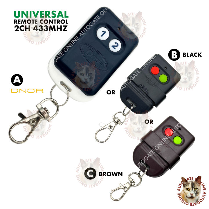2CH 433MHz ( UNIVERSAL ) DNOR AUTOGATE GATE DOOR REMOTE CONTROL Lazada