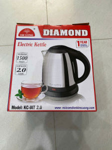 Ấm Đun Nước Siêu Tốc Inox 2 Lít Kim Cương [Bảo Hành 12 Tháng]