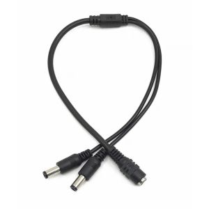 DC Power Splitter Cable 1 Female to 2/4/8 Male Wire Y Adppter 5.1mm X 2.1mm for CCTV Camera DVR LED Strip Lights Adapter