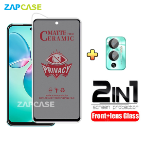 PAKET 2in1 Anti Gores Layar Privacy Infnix Hot 12 Play Free Tempered Glass Camera Lens