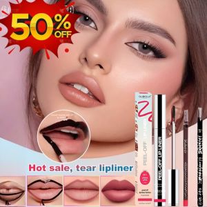 💕Tear-off Lip Liner Non-Stick Cup Waterproof Tattoo Peel-off Tear-off Lip Liner Non-Smudge Pen Lip Liner Lip Brush
