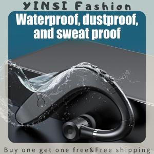 YINSI Wireless Bluetooth 5.0 Ear-Hook Earphones Sports Business Single Ear Headset Handsfree Headphone With Mic For Cell Smartphones
