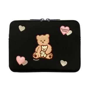 NOBLELYN Soft Plush Tablet Sleeve Bag Cartoon 11 Inch Tablet Pouch Portable Protective Laptop Bag for iPad Air/Samsung/Xiaomi