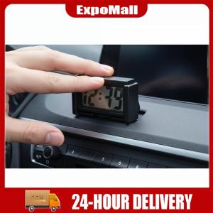 Expo Mall Mini Portable 12V Car Dashboard Digital Clock with Large LCD Time Screen for Modern Vehicle Interiors and Convenient Driving