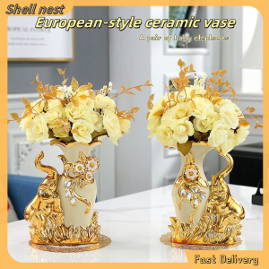 European style elephant ceramic vases living rooms decorations flower arrangements creative indoor furnishings
