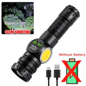 Outdoor most powerful zoom LED flashlight white laser flashlight USB rechargeable zoom flashlight remote light camping light
