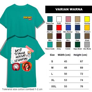 Rynez Kaos Bac*t Tetangga Merusak Kesehatan pendek Panjang Katun 24s Hitam Warna Keren Murah Seragam