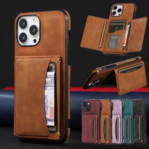Wallet Leather Multi Cards Holder Phone Case For iPhone 16 Pro Max 15 Plus 14 13 12 Mini 11 XR X XS Se 2022 Shockproof Cover