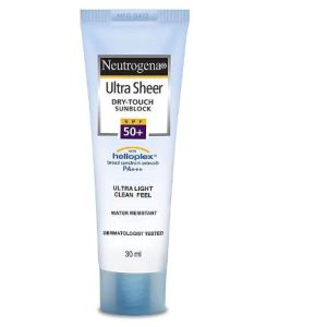 Neutrogena Ultra sheer Sunscreen SPF 50+ Ultra light for oily and dry skin 30ml(TRAVEL FRIENDLY PRODUCT