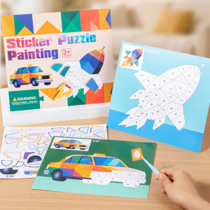 3D Geometric Puzzle DIY Handmade Creative Stickers for Childrens Puzzle and Early Education Enlightenment Toys