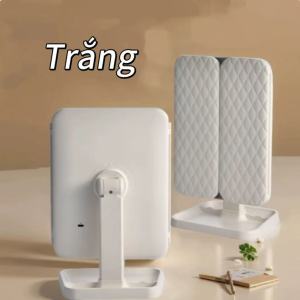 ✨ GƯƠNG TRANG ĐIỂM 3 CÁNH LED Mẫu Mới Xoay Tự Do Điều Chỉnh Cao Thấp 3 Chế Độ Ánh Sáng Gương Để Bàn Cao Cấp