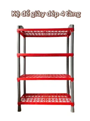 Kệ giày dép 4 tầng bằng nhựa - kệ để giày dép tự tháo lắp Hàng Việt Nam Kệ Để Đồ Nhà Bếp Treo Tường kệ kệ đựng gia vị kệ đựng mỹ phẩm kệ 4 tầng kệ 3 tầng kệ nhà bếp kệ nhà tắm kệ phòng khách