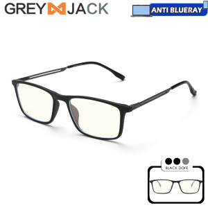 Grey Jack Kacamata Antiradiasi Blueray TR+Metal Kotak Simple Bisa Minus Photocromic Bluecromic FA 72055