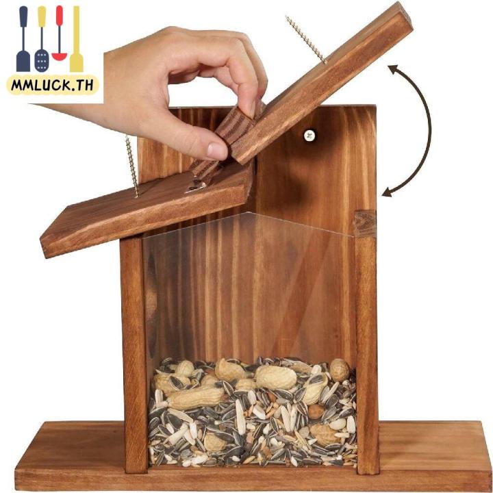 MMLUCK ที่แขวนแขวน อุปกรณ์ให้อาหารกระรอก ทนทานต่อการใช้งาน อุปกรณ์อเนก ...