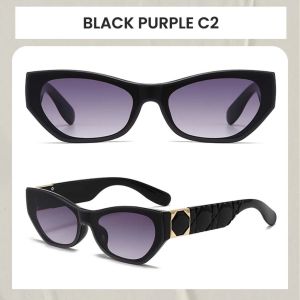 Berrybarton Kacamata Hitam Frame Cat Eye Anti UV400 Sunglasses Anti Silau Fashion Wanita 6105