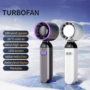 ✅100% Original Smilee Portable Mini Hand Fan 100 Gear Speed Turbo Fan USB Rechargeable Small Pocket Fan