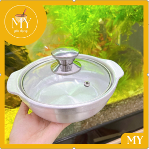 Thốnồi gang nắp kính kho quẹtnấu cơm nêu kho cá tiện lợi đẹp mắt