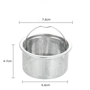 Giỏ lọc rác bồn rửa bát lọc rác inox 304 loại cao cấp có dây treo xách LAZLY