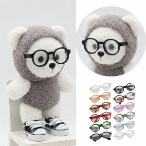 ANQII 6.5cm 9cm Kính búp bê labubu nhung lông 5 màu Nhựa Kính đồ chơi búp bê labubu Gọng tròn Kính mắt búp bê labubu Đồ chơi búp bê