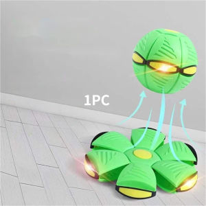 Flying Saucer Ball UFO Flying Ball Flat Throw Disc Ball Toy Dog Pet Training Ball LED Pet Outdoor Sports Balls