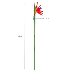JAYQQ Authentic Touch Artificial Bird of Paradise DIY Long Stem Fake Flower  Decorative Faux Plants Wedding Decoration
