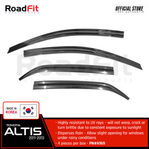 Toyota Corolla Altis 2011-2013 AUTO CLOVER Door Visors/Rain Guard / Rain Gutter BLACK 4Pieces A169 (Clearance Promo)