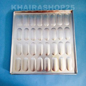 Loyang Lidah Kucing Alumunium 30x30 cm 24x25 cm Cetakan lidah kucing tebal bentuk oval dan hati