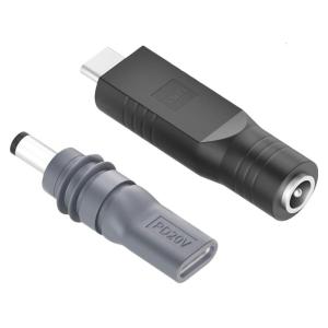 USB C to DC5521 Power Adapter 20V Input Type C to 5.5x2.1mm Converter 100W Compatible for Mini Satellite Dish