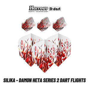 HARROWS DART FLIGHTS - STANDARD SILIKA - DAMON HETA SERIES 2 100 MICRON DART FLIGHTS (SAYAP ARROW)