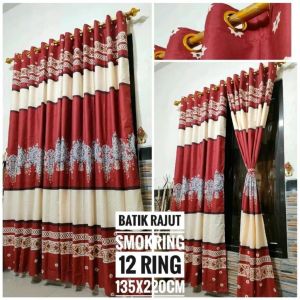 Gorden Batik Mewah Cantik Terlaris Untuk Pintu Dan Jendela Uk 135*220