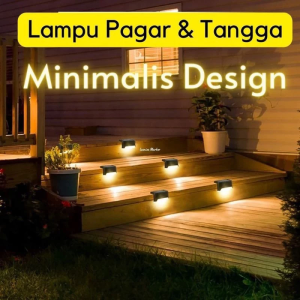 Lampu Tangga Tenaga Surya Minimalis Design - Lampu Pagar Matahari & Solar Cell untuk Dekorasi Rumah