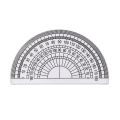 AI-A108 Penggaris 180 Half Circle / Busur Derajat Plastik Transparan Plastic Protractor 180 Derajat. 