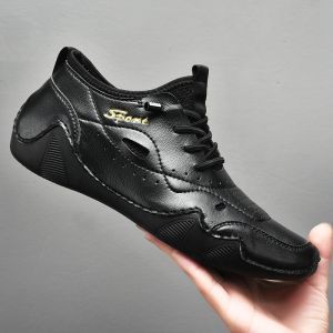 Import Fashion Kulit Sapi Sepatu Pria Kantor Kerja Cowok Sepatu Pantofel Formal Tali Loafer Karet Kekinian Keren 361
