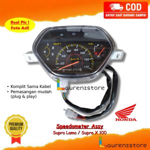 Speedometer Honda Supra X Lama 100 / Supra Fit Lama Spidometer Assy Injeksi Kilometer KM Full Set Mika Kabel