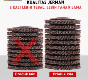 10pcs amplas susun 1box isi 10pcs gerinda amplas flap disc 4 inchi